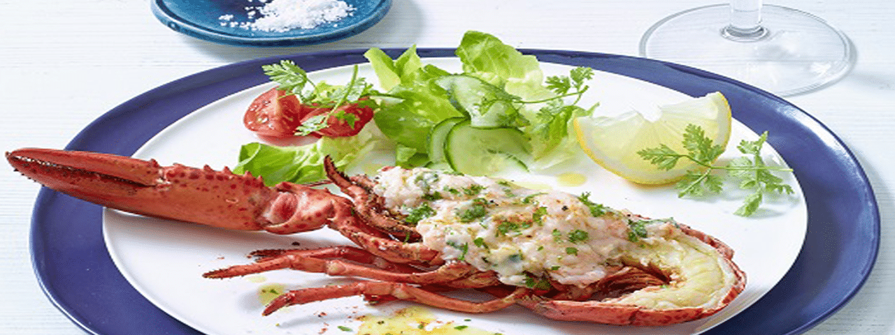 Lobster with prawns’ cream