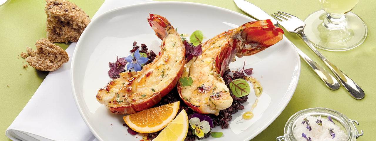 Lobster with orange sauce