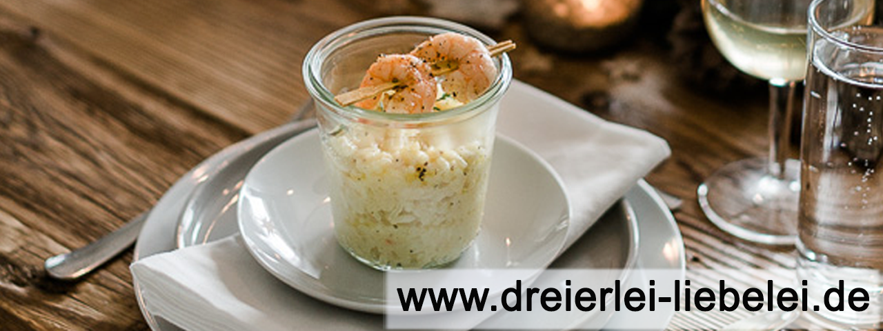 Risotto shrimps-orange-truffles