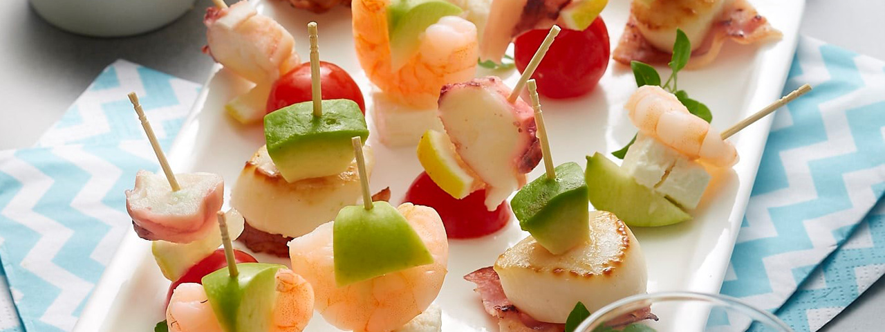 Seafood mini-skewers